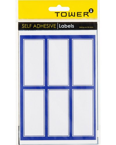 BLUE BORDER LABELS (48) *Tower* – Back To School